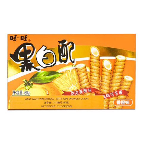 Want Want - Wafer Rolls Orange